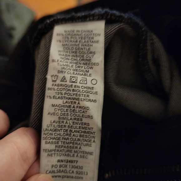 Prana Black Gray Stretch Jeans - Picture 3 of 6